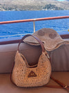 Marine medium oval hobo bag