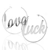 Typographic Hoop Earrings