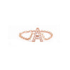 AS Letter 14K Diamond Ring