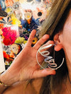 Typographic Hoop Earrings