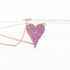 Amore Heart Pave Necklace