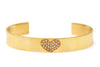 Pave Heart Open Cuff