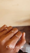 AS Letter 14K Diamond Ring