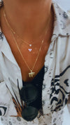 Pave Chai Charm 14K Gold