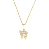 Pave Chai Charm 14K Gold