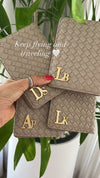 Passport Cover — dark green gold small