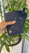 Passport Cover — blue silver small